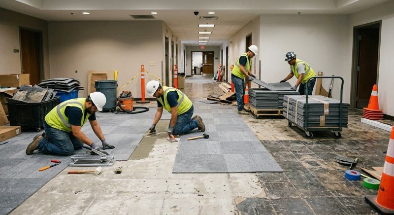 Our team working on Flooring Service projects in Manchester, CT