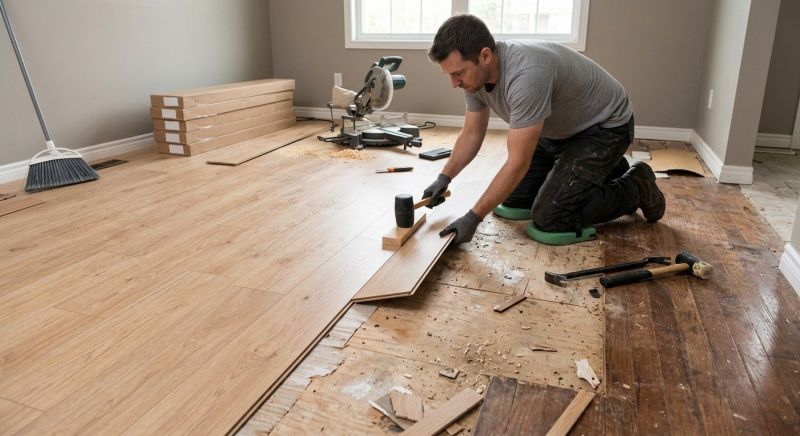 Laminate Floor Replacement in Wales, MA